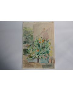 Aquarelle originale Fernand GIAUQUE 1952