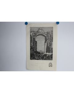 Gravure Théâtre Grec de Taormina Épreuve d'artiste R. Bayard