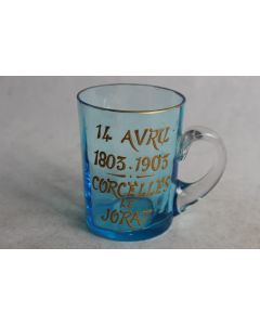 Verre souvenir Corcelles le Jorat 1803-1903 Suisse