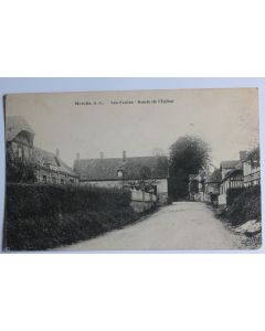 CPA Seine-Maritime Néville Les écoles Route de l'église