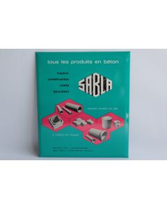 Plaque publicitaire Glaçoïde Sabla tous les produits en béton