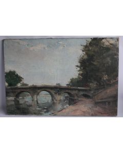 Tableau peinture Albert Marie LEBOURG Pont