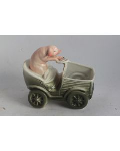  Cochon Chauffeur automobile porcelaine