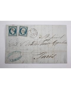 Timbre France Présidence non dentelé 20 c 1853