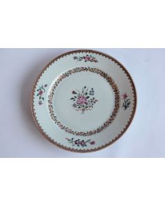 Assiette porcelaine chinoise d'exportation Qianlong XVIIIe siècle