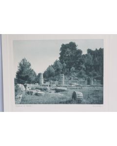 Fred BOISSONNAS Photo Héliogravure Temple d'Héra Olympie Grèce