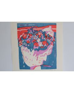 Gravure sur bois couleur Rudolf KÜENZI 1984