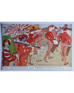 Carte postale ancienne Fête des vignerons Vevey 1905 Les Suisses