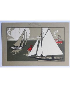 Carte postale ancienne The Ellanbee Sporting,series N°136 Voile