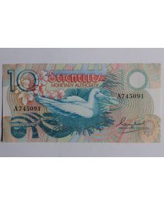 Billet 10 Rupees Seychelles type 1979