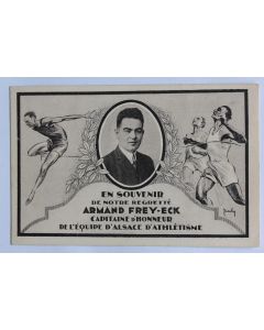 CPA Souvenir Armand Frey-eck Capitaine équipe d'Alsace d'Athlétisme