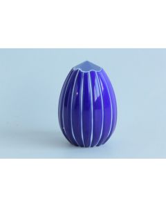 SAINT LOUIS Œuf cristal overlay bleu