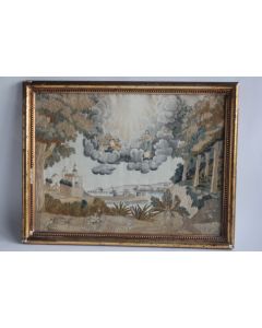 Tableau Broderie sur soie XIXe siècle