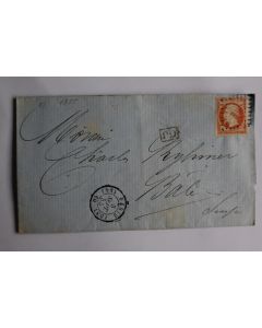 Pli marque postale France Napoléon III second empire 40c 1855