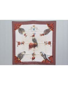 HERMES Foulard soie Chasse à Vol Henri de Linares
