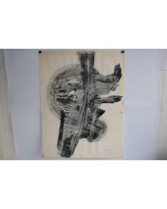 Dessin original gouache André TOURTET Ammonite 1963