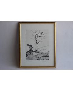 Lithographie originale A. Roberteau Solitude 1976