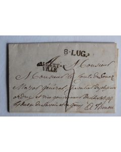Pli Marque Postale Savoie Albertville 8 LUG 1836