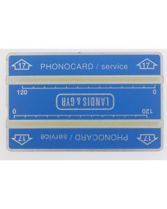 Télécarte de service Phonocard 17 Landis & Gyr 106K Maroc 1991