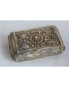 Boite Tabatière oriental Filigrane d'argent