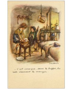 CPA illustrée POULBOT Ligue National contre le Taudis Guerre 1914-18