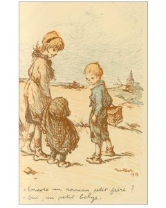 CPA illustrée POULBOT Petits Français N°55 Guerre 1914-18
