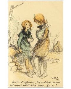 CPA illustrée POULBOT Petits Français N°57 Guerre 1914-18