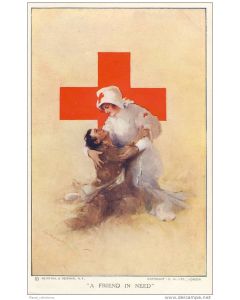 Illustrateur - Croix rouge - Femme - Guerre 1914-18
