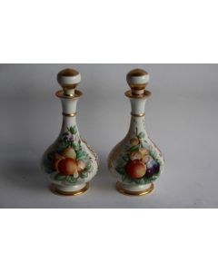 Paire flacons porcelaine Napoléon III