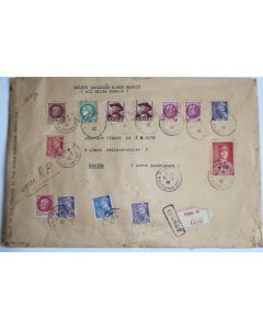 Enveloppe France Timbres oblitérés 1942 