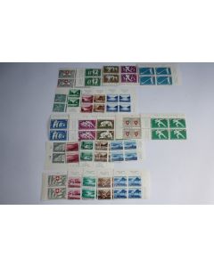 Timbres Suisse Pro Patria Lot 5 année bloc x4 1950-1956 neufs