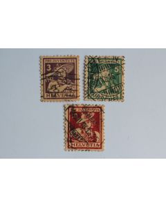 Timbres Suisse Pro Juventute Celvin et Helvétie Costume 1916