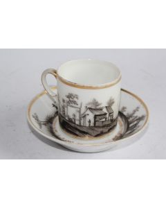 Tasse litron porcelaine Vieux Paris XVIIIe siècle