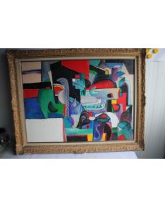 Tableau Art moderne Peinture cubiste abstraite