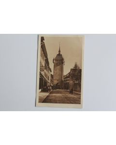 CPA Suisse Baden Stadtturm Restaurant Eisenbahn