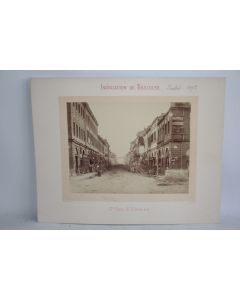 Ancienne photographie Inondation de Toulouse St Cyprien Provost 1875