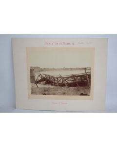 Ancienne photographie Inondation de Toulouse Pont St Pierre Provost 1875