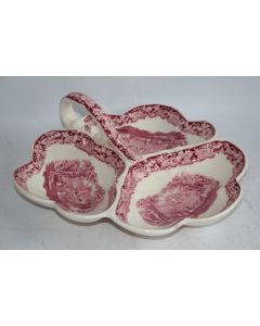 Plat mendiant Terre de fer MASON'S Vista pink England
