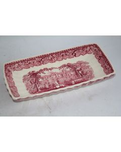 Plat rectangulaire Terre de fer MASON'S Vista pink England