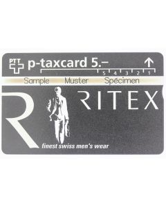 Télécarte L&G dummy Ritex Finest swiss men's wear Suisse 1994