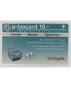 Télécarte L&G dummy Lexmark AG Suisse 1994