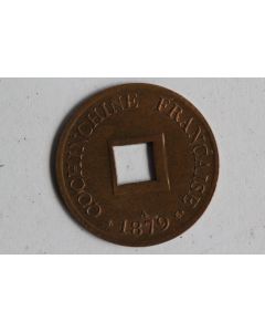 Monnaie 1 Sapèque Cochinchine française 1879 A