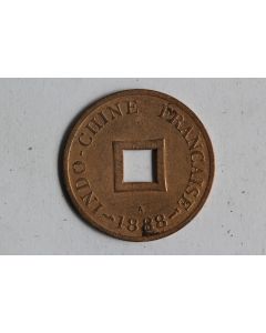 Monnaie 1 Sapèque Indochine française 1888 A
