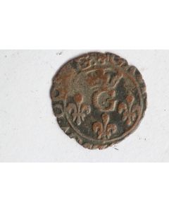 Monnaie féodale Liard de Gaston d'Orléans prince de Dombes