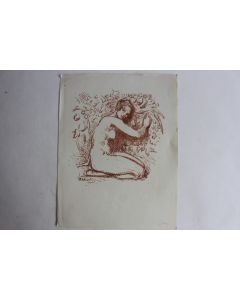Lithographie originale Otto VAUTIER (1863-1919) Femme nue
