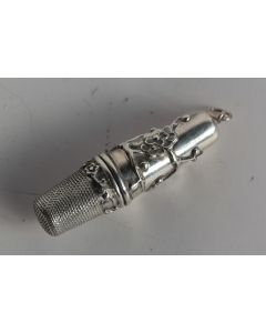 Étui à aiguilles dé à coudre argent anglais R. Carr