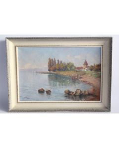 Tableau peinture Charles PARISOD Saint-Sulpice 1925 Vaud Suisse
