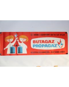 Affiche publicitaire lithographiée Butagaz Propagaz