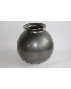 Grand vase boule céramique émaillé noir NYON Suisse