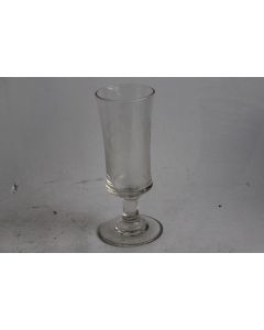 Ancien verre soufflé gravé monogramme EB